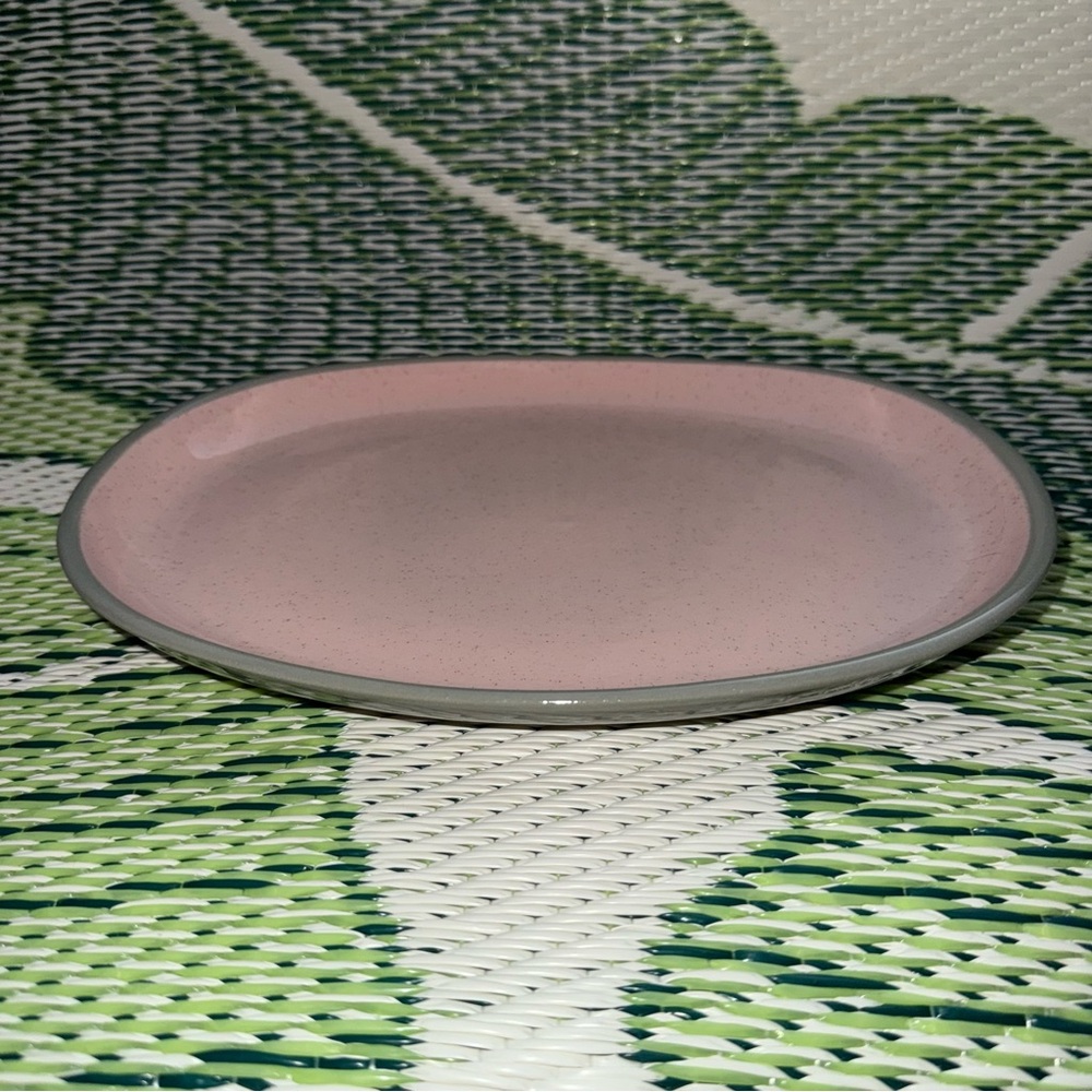 11” Oval Serving Platter by Harkerware Shell Pink